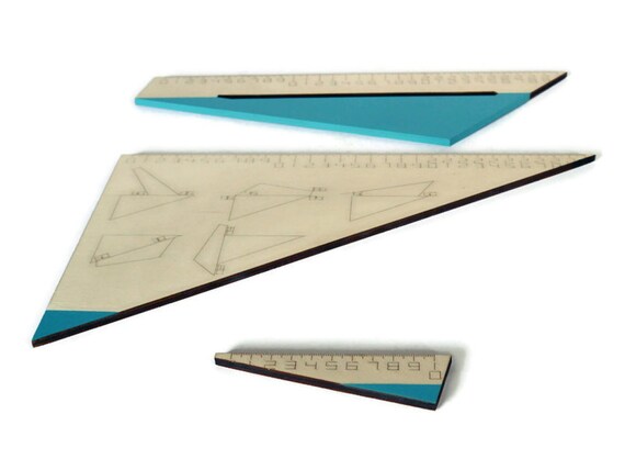 Innovative Laser cut Wooden Set Squares Blending Analog and