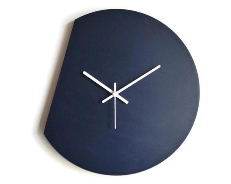 20 Inch Oversized Wooden Sculptural Clock: Modern Minimalist Home Decor ...