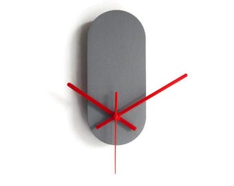 Gray Wooden Thin Wall Clock: Mini Silent Timepiece for Bedroom, Corporate Gifts for Clients