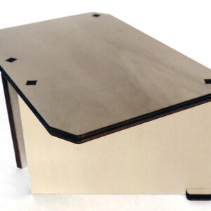 Laser Cut Wood Monitor Stand Riser: Multimedia Desktop Organizer