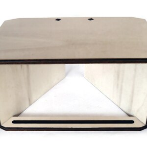 Laser Cut Wood Monitor Stand Riser: Multimedia Desktop Organizer