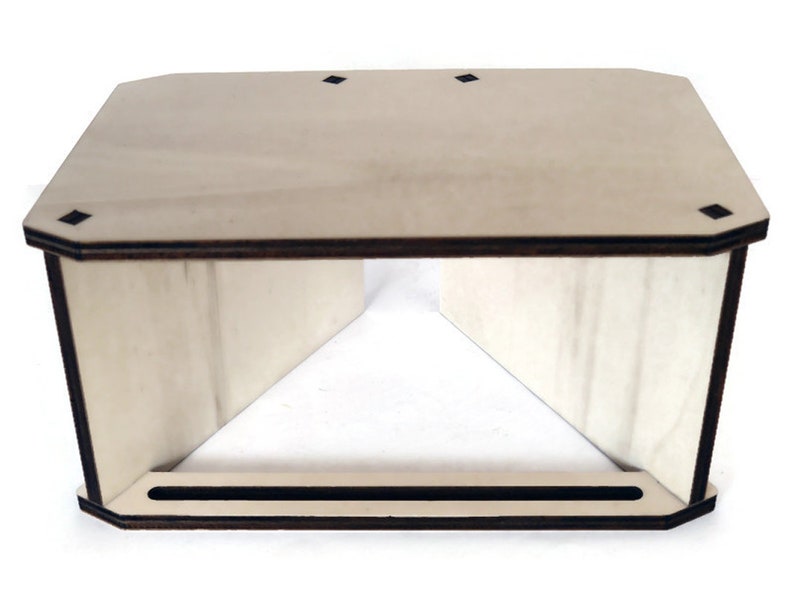 Laser Cut Wood Monitor Stand Riser: Multimedia Desktop Organizer