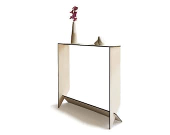 Slim Laser Cut Wood Console Table - Ideal for Hallways, Behind Sofas, and Elegant Design for Living Room, Entryway, and Bedroom Decor