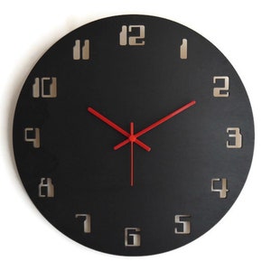 16,5" Large Wall Clock Inspired by Vintage Computers, Nerd Decor with Digital Numbers, Retro Style Frameless Quiet Clocks for Geeky Office