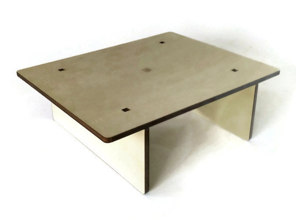 Laser Cut Wood Monitor Stand for Desktop With Pen Holder Etsy