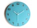 11'/28cm Nerd small wooden quiet wall clock in turquoise with digital numbers of vintage computers, No ticking frameless design clocks