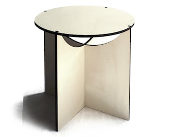 Tavolino da caffè rotondo moderno in legno: design italiano