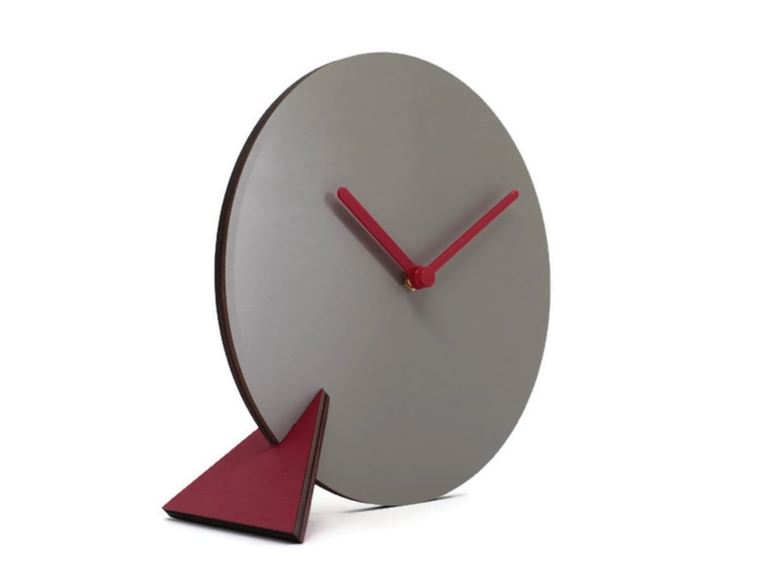 Silent Wooden Desk Clock for Living Room Minimalist Analog Etsy