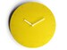 11'/28cm Minimalist small wooden quiet yellow wall clock for kitchen, No ticking wood modern design round tiny silent office clocks 