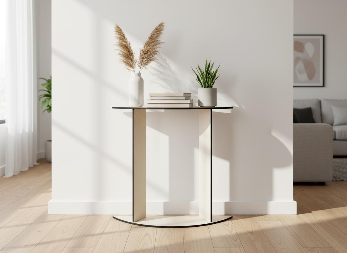 MODERN PEOPLES HalfMoon sidetable wood サイドテーブル・ナイト