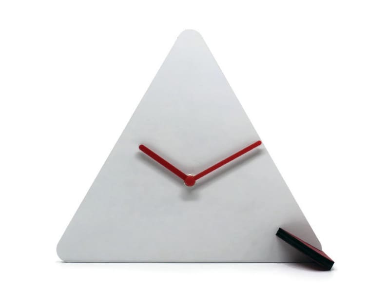 Triangular Wooden Desk Clock: Silent Analog Timepiece, Modern Decor - Etsy