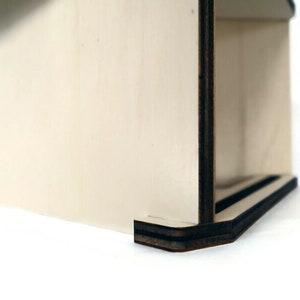 Laser Cut Wood Monitor Stand Riser: Multimedia Desktop Organizer