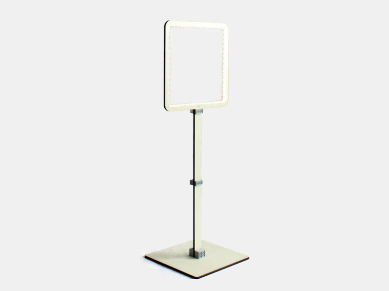Italian LED Modular Floor Lamp with LEGO® Bricks: Modern Wood Design