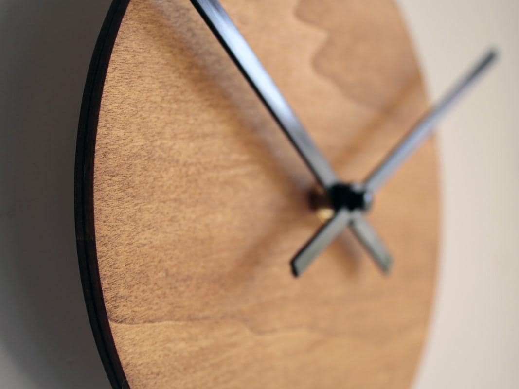 7 Inch Oak Wood Silent Compact Wall Clock: Minimalist Home Decor - Etsy