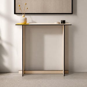 81 x 20 cm plywood bakom soffan, kompakt konsolbord: Smal modern italiensk design