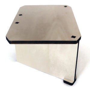 Laser Cut Wood Monitor Stand Riser: Multimedia Desktop Organizer