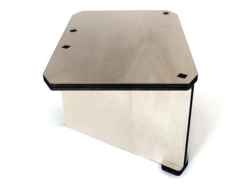 Laser Cut Wood Monitor Stand Riser: Multimedia Desktop Organizer