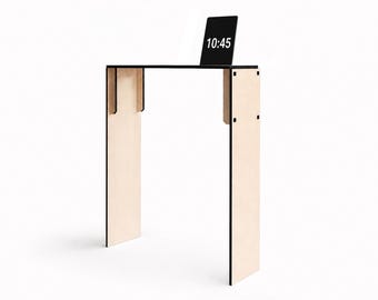 24 x 8 x 32 inch Narrow Foyer Table: Modern Italian Design with Phone Stand