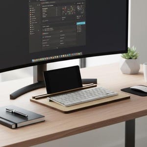 Laser Cut Wooden Desk Organizer: Wall Mountable Italian Design