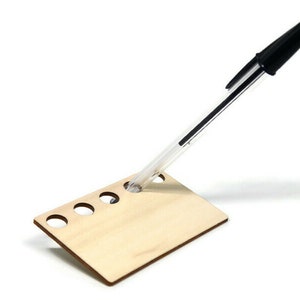 Portalápices de madera con forma de tarjeta de crédito, cortado a láser, accesorio de billetera único para él o ella, regalo de viaje perfecto para hombres y mujeres, diseño moderno.
