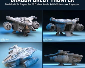 Dragon Crest Thumper Ship - The Dragons Rest - 28mm - Sci Fi Vehicle