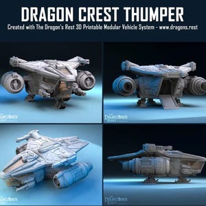 Dragon Crest Klopfer Schiff - The Dragons Rest - 28 mm - Sci-Fi Fahrzeug