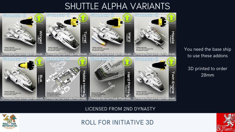 Shuttle Variants Shuttle Alpha Variants - 2nd Dynasty - 28MM - Etsy