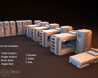 Barracks Set - Dragons Rest - 28mm - Science Fiction - War Games