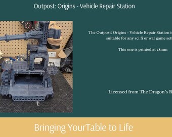 Vehicle Repair Station Terrain - Dragons Rest - 28mm - Printed to Order