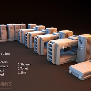 Kasernen Set - Dragons Rest - 28 mm - Science Fiction - Kriegsspiele