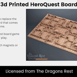 Dungeon Game Board - Dragons Rest - HeroQuest & DragonQuest Compatible- 3D Printed