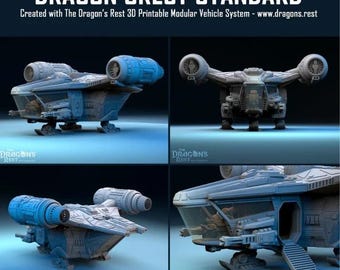 Dragon Crest Standard Ship - The Dragons Rest - 28mm - Sci Fi Vehicle