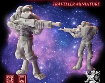 Vargr Soliders Traveller Miniatures - Miniature - 28mm - Printed to Order - 2nd Dynasty