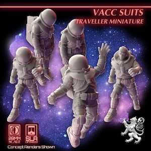 2nd Dynasty - 3D Printed Vacc Suits - Miniature - 28mm - Printed to Order