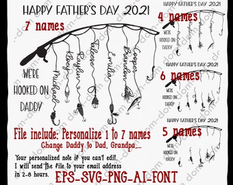 Download Hooked On Dad Fishing Sign Svg Father Gift Svg Fishing Svg Etsy