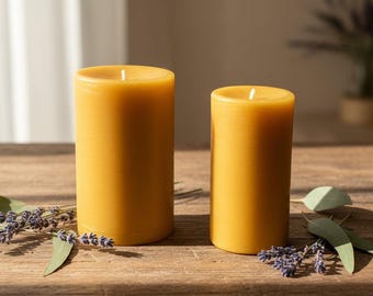 Pure Dorset Beeswax Pillar Candle