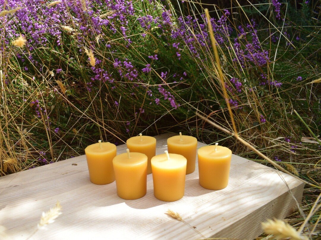 Premium Dorset Beeswax Votive Candles, Straight From the Bees natural