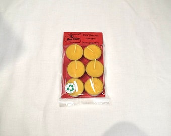 Bougies chauffe-plat parfumées à la cire d'abeille x 6 "Fraise"