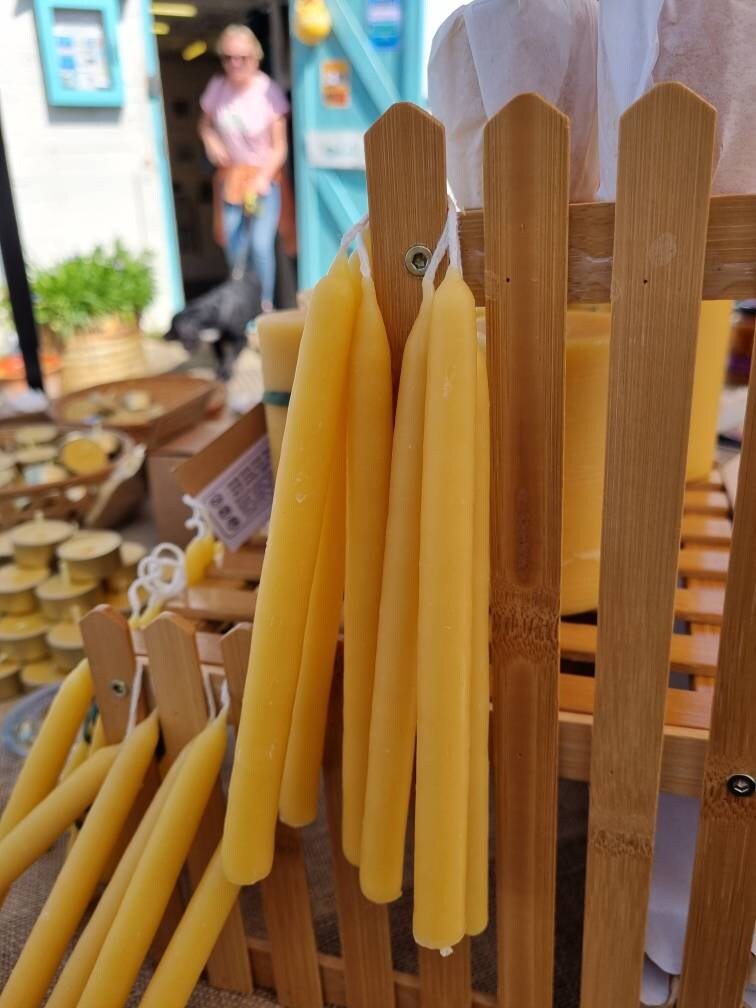 Hand Dipped Candles... 100 Dorset Beeswax Taper Candles Etsy UK