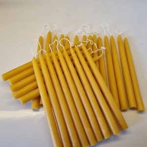 Hand dipped candles... 100% Dorset beeswax! Taper candles, dinner candles, candle sticks - Letterbox Packaging