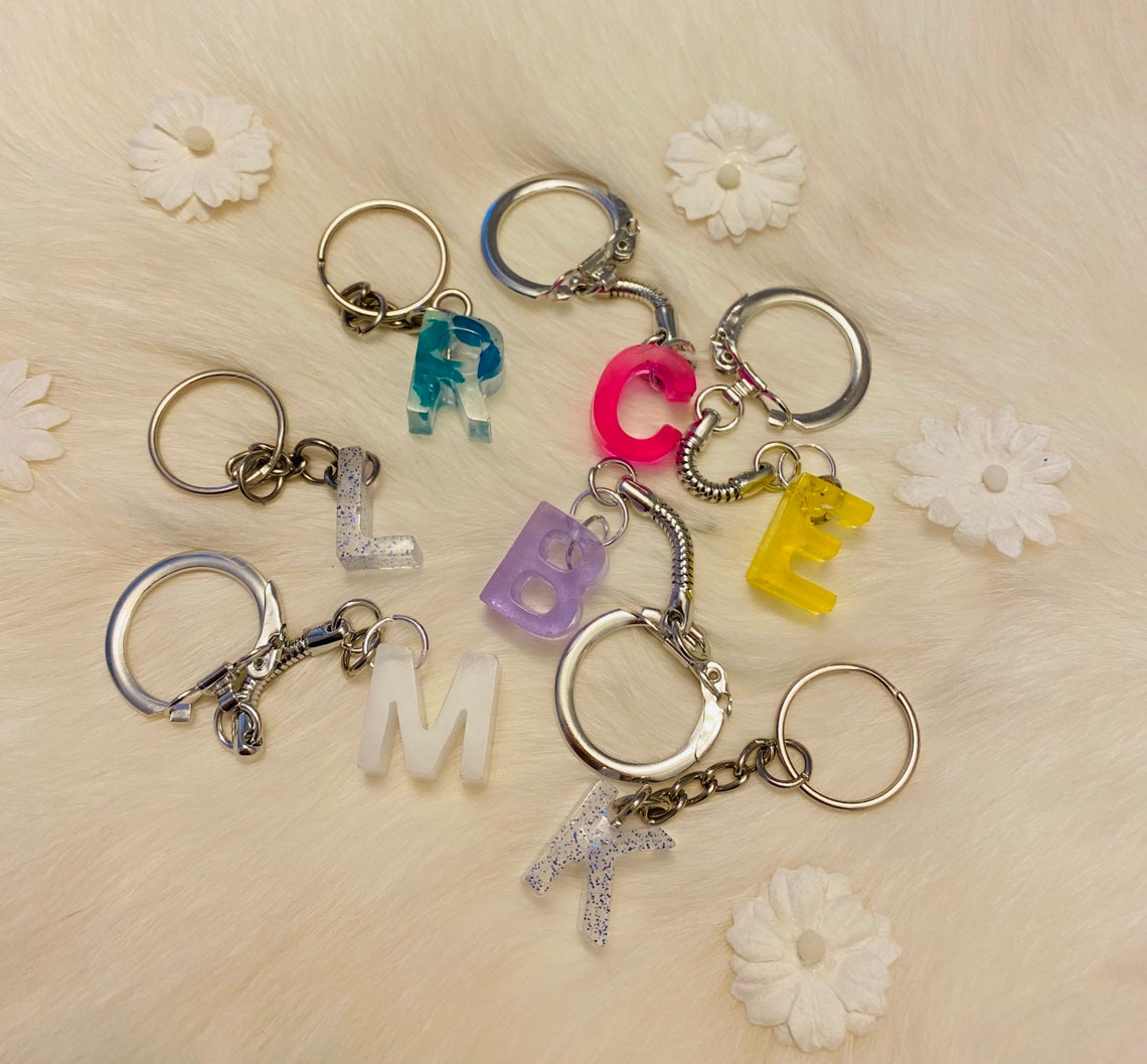 Small letter keychains Etsy
