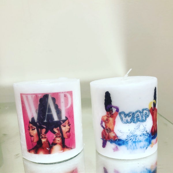 Cardi b WAP candle set