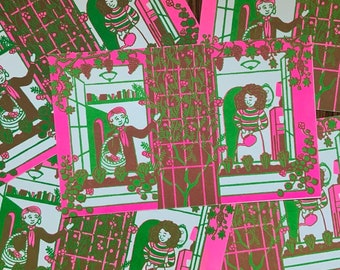 Ilustración impresa RISO de edición limitada