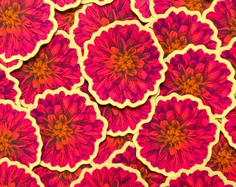 Vinyl Dahlie Flower Die Cut Sticker