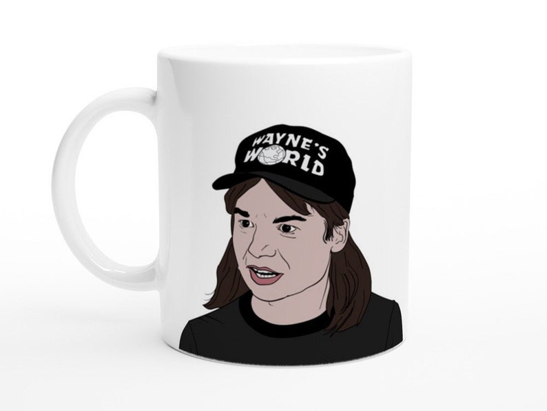 Wayne's World Coffee Mug Gun Rack Quote 90's Movie Etsy