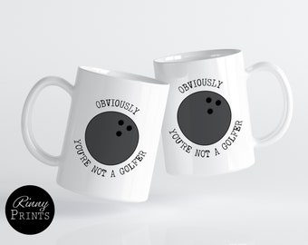 The Big Lebowski Coffee Mug | Not a Golfer Quote | 90's Movie Mug