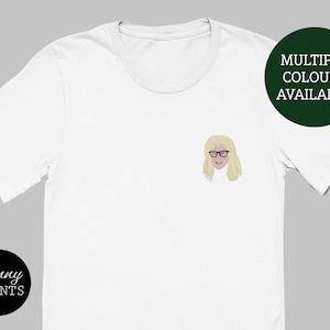 Wayne&#39;s World T-Shirt | Garth Algar Face Tee | Premium Unisex Crewneck T-shirt