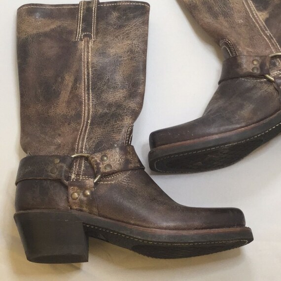 Frye Harness Boots Brown 6.5M 12R EXC condition