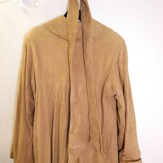 Vintage Sun Suedes Long Camel Colored Suede Coat … - image 5