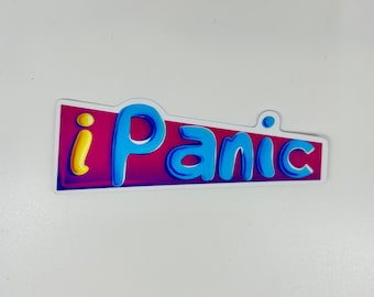 Funny Sticker iPanic 2000's Nostalgia Sticker Reaction Image Meme Sticker Funny Gift